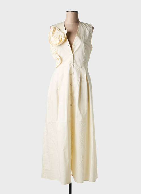Robe longue sans manche sans manche beige ANGELA DAVIS femme