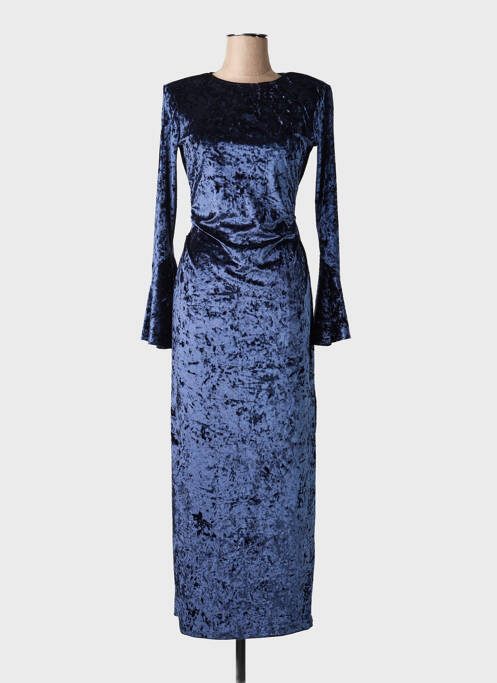 Robe longue manches longues manches longues bleu ANGELA DAVIS femme