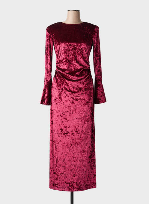 Robe longue manches longues manches longues rouge ANGELA DAVIS femme