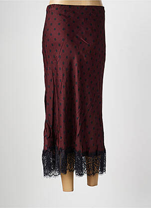 Jupe longue coupe droite rouge LUMINA femme
