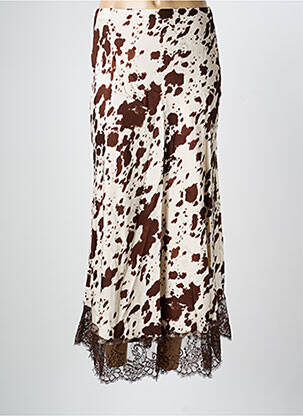 Jupe longue coupe fluide beige ALTAMIRA femme