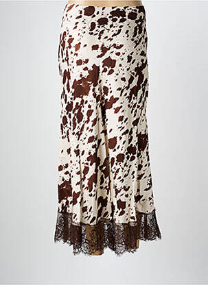 Jupe longue coupe fluide beige ALTAMIRA femme