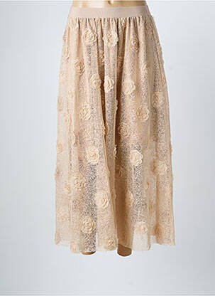 Jupe longue doublure beige ALTAMIRA femme