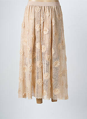 Jupe longue doublure beige ALTAMIRA femme