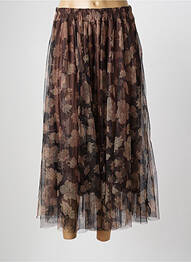 Jupe longue doublure marron ALTAMIRA femme