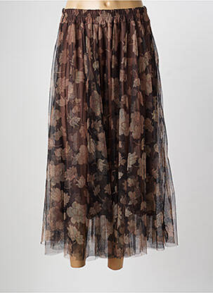 Jupe longue doublure marron ALTAMIRA femme