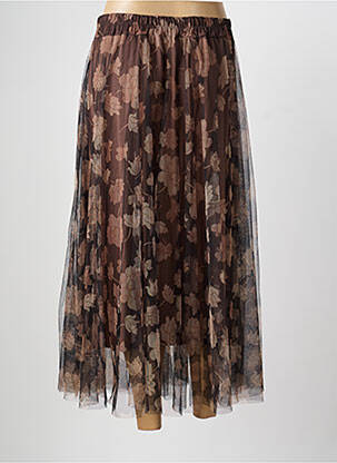 Jupe longue doublure marron ALTAMIRA femme
