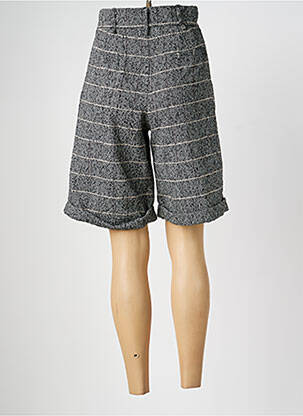 Bermuda taille à pinces taille haute noir CIVICO 1 femme