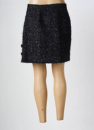 Jupe courte tissage tweed noir CIVICO 1 femme