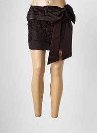 Mini-jupe doublure marron LUMINA femme