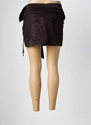 Mini-jupe doublure marron LUMINA femme