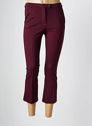 Pantalon 7/8 coupe cigarette taille normale rouge ANGELA DAVIS femme