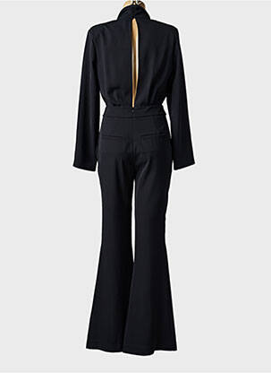 Combi-pantalon fermeture zippée au dos manches longues noir ANGELA DAVIS femme