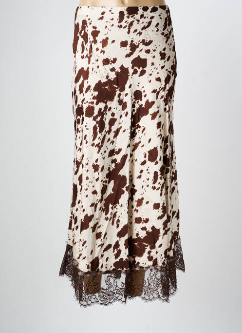 Jupe longue coupe fluide beige ALTAMIRA femme