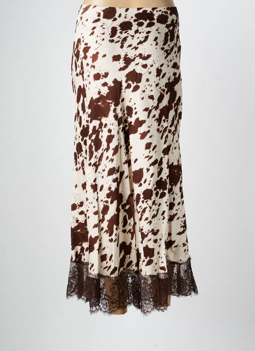 Jupe longue coupe fluide beige ALTAMIRA femme