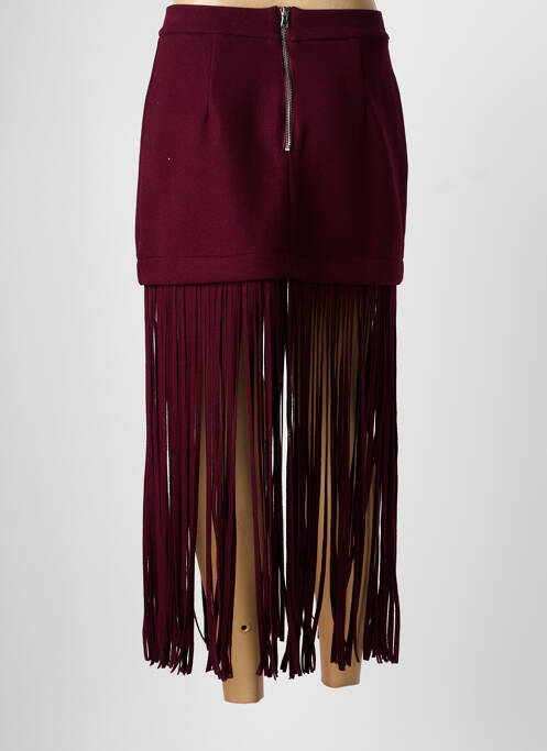 Jupe longue fermeture zippée au dos rouge LUMINA femme