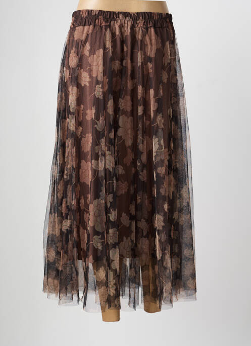 Jupe longue doublure marron ALTAMIRA femme