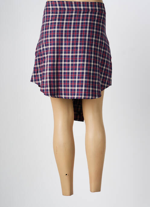 Jupe courte coupe droite rouge LUMINA femme