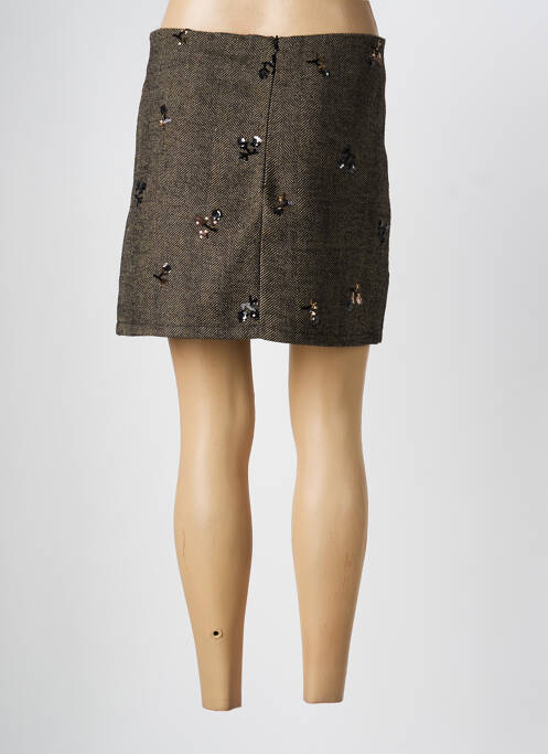 Jupe courte coupe droite marron ALTAMIRA femme