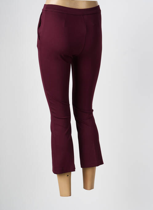 Pantalon 7/8 coupe cigarette taille normale rouge ANGELA DAVIS femme