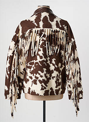 Veste casual coupe droite marron LUMINA femme