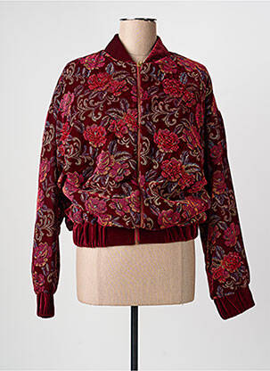Veste casual col rond rouge ANGELA DAVIS femme