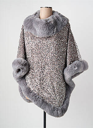 Poncho gris MARTA EN BRAZIL femme