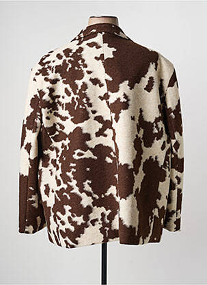 Manteau long coupe droite sans capuche marron LUMINA femme