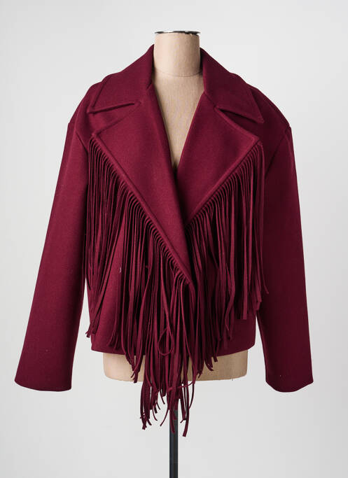 Manteau court poches sans capuche violet LUMINA femme