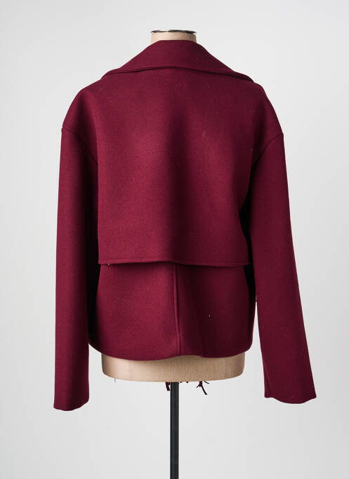 Manteau court poches sans capuche violet LUMINA femme