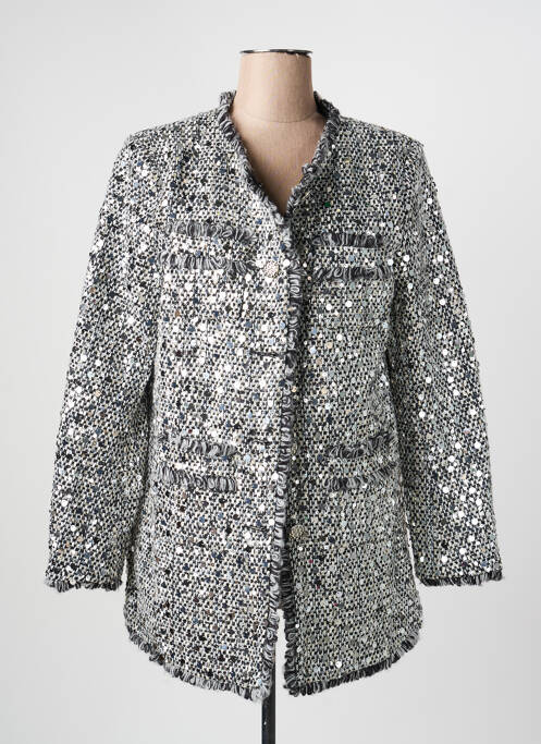 Veste casual col rond blanc CIVICO 1 femme
