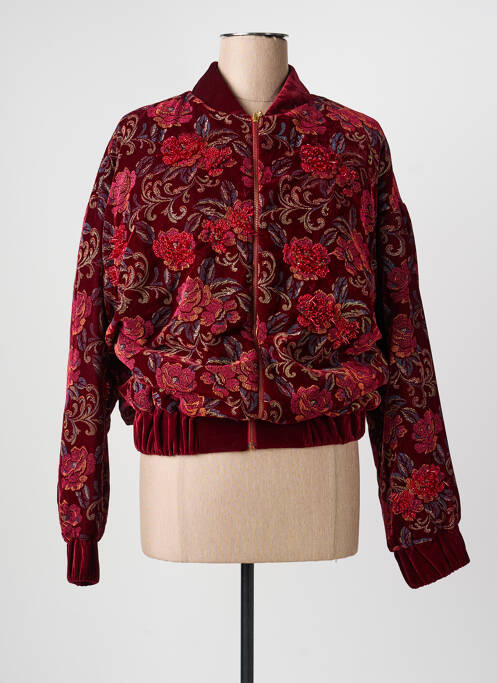 Veste casual col rond rouge ANGELA DAVIS femme