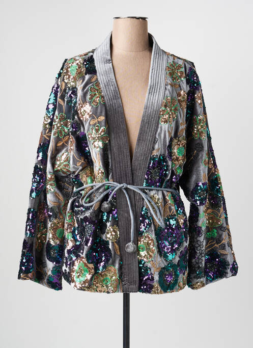 Veste casual coupe cintrée gris DE ROYAL femme