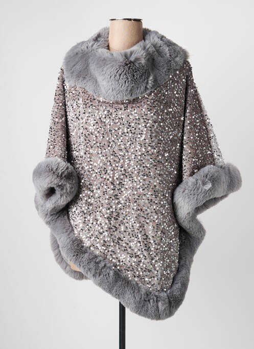 Poncho gris MARTA EN BRAZIL femme