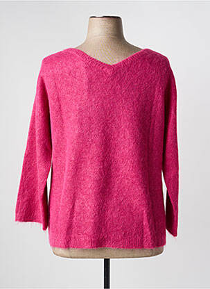Pull resserrée sur le bas manches 3/4 rose VOLPATO femme