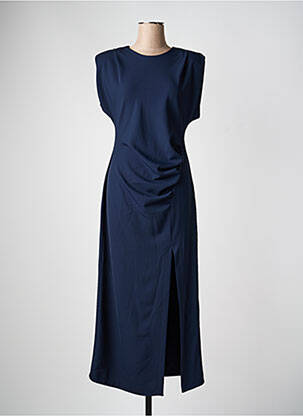 Robe longue manches courtes manches courtes bleu KING KONG femme