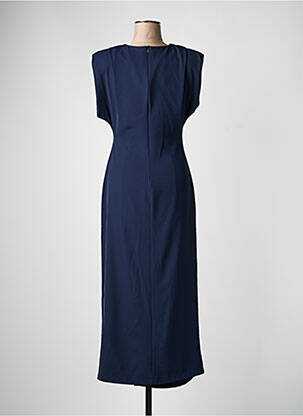 Robe longue manches courtes manches courtes bleu KING KONG femme