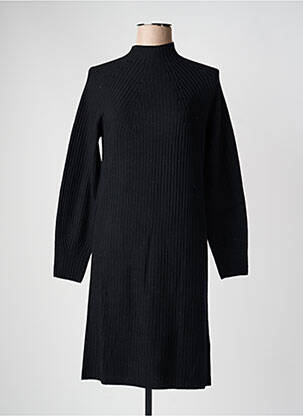 Robe pull stretch manches longues noir VOLPATO femme