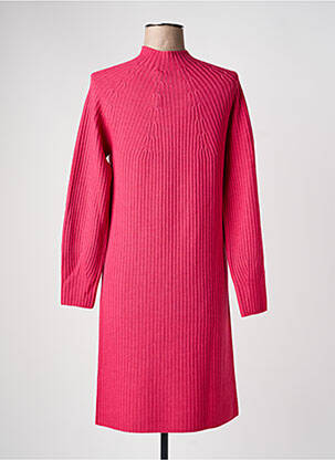Robe pull stretch manches longues rose VOLPATO femme