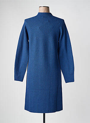 Robe pull stretch manches longues bleu VOLPATO femme