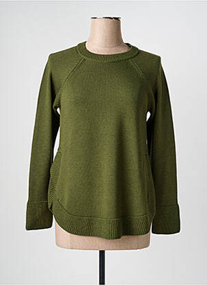 Pull coupe droite manches longues vert VOLPATO femme