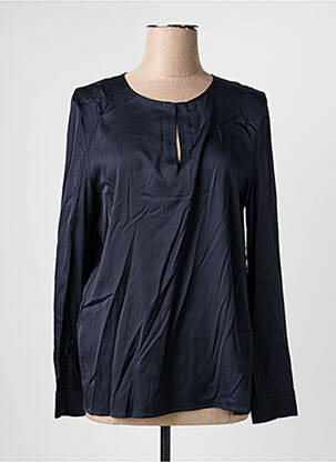 Blouse poignets boutonnés avec fente manches longues noir DIANA GALLESI femme