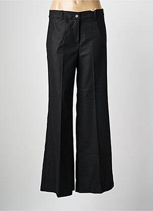 Pantalon large fermeture zippée sous rabat boutonné taille haute noir CIVICO 1 femme
