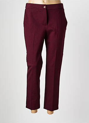 Pantalon 7/8 taille élastique taille normale rouge ANGELA DAVIS femme