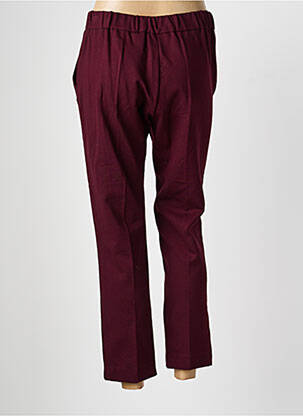 Pantalon 7/8 taille élastique taille normale rouge ANGELA DAVIS femme