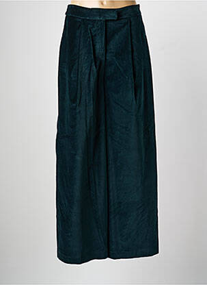Pantalon large taille à pinces taille haute vert ANGELA DAVIS femme