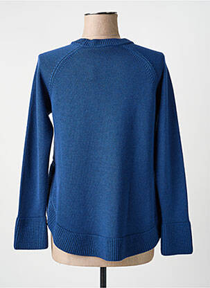 Pull coupe droite manches longues bleu VOLPATO femme
