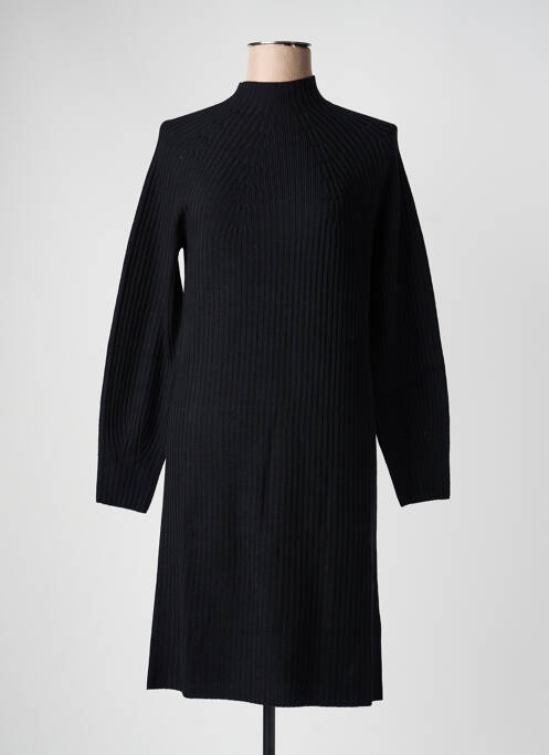 Robe pull stretch manches longues noir VOLPATO femme