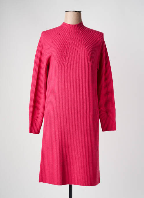 Robe pull stretch manches longues rose VOLPATO femme