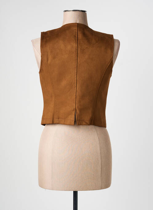 Gilet sans manche poches marron ANGELA DAVIS femme